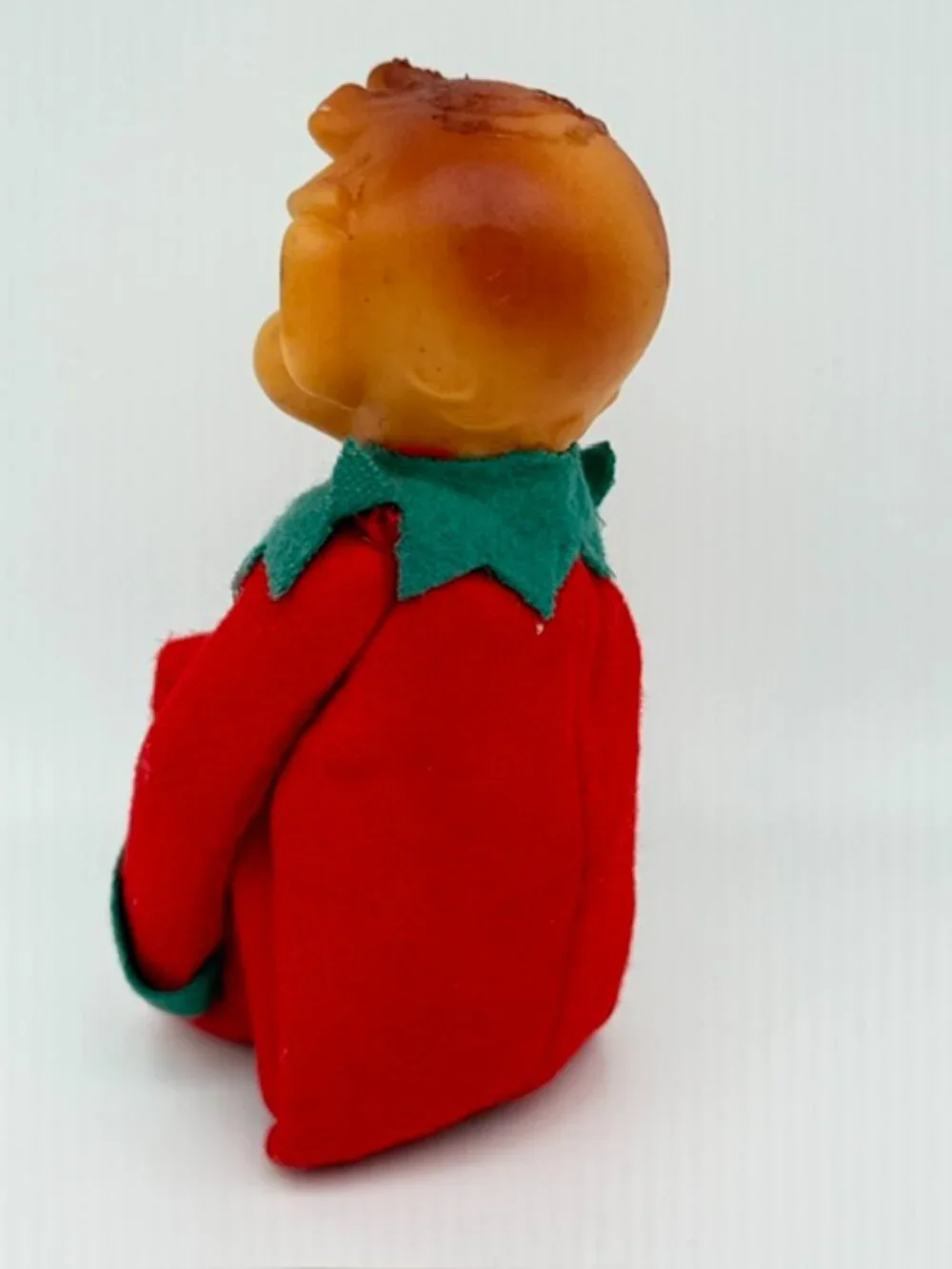 Vintage Pixie Elf Knee Hugger Shelf Sitter Christmas Figure Ornament 4.75